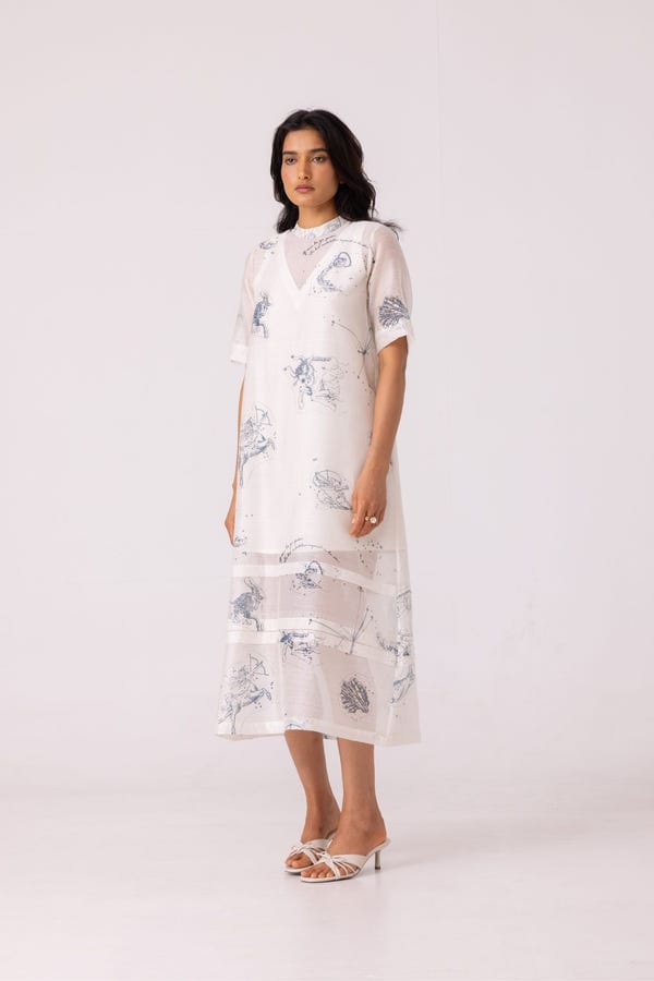 The Summer House — Larisa Zodiac Print Handwoven Dress