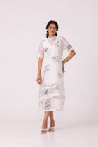 Larisa Zodiac Print Handwoven Dress view 3