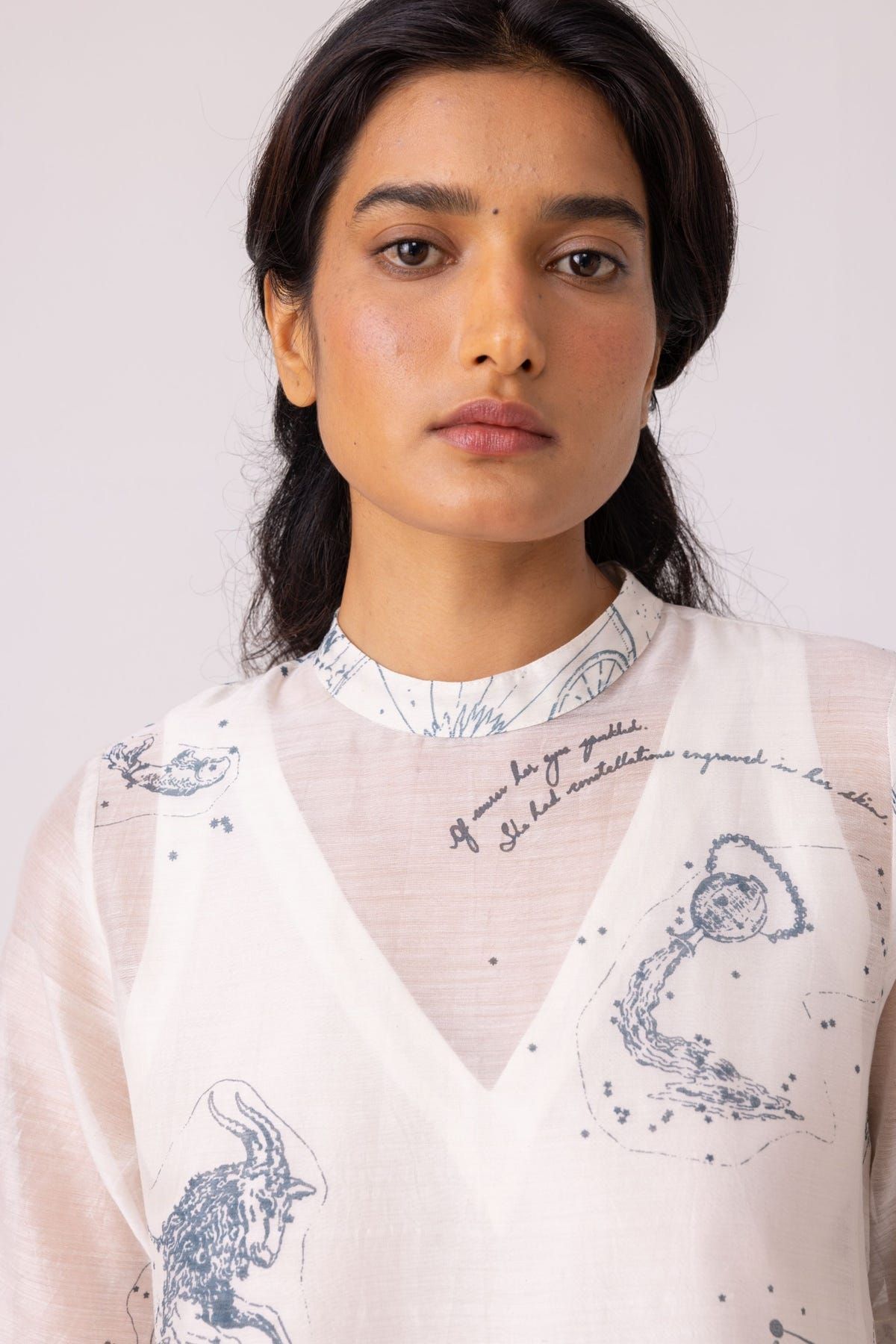 Larisa Zodiac Print Handwoven Dress - image 4