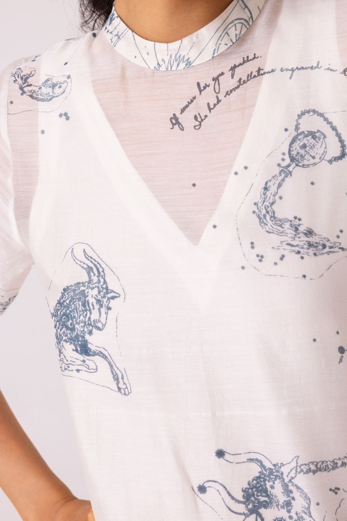 Larisa Zodiac Print Handwoven Dress - image 6