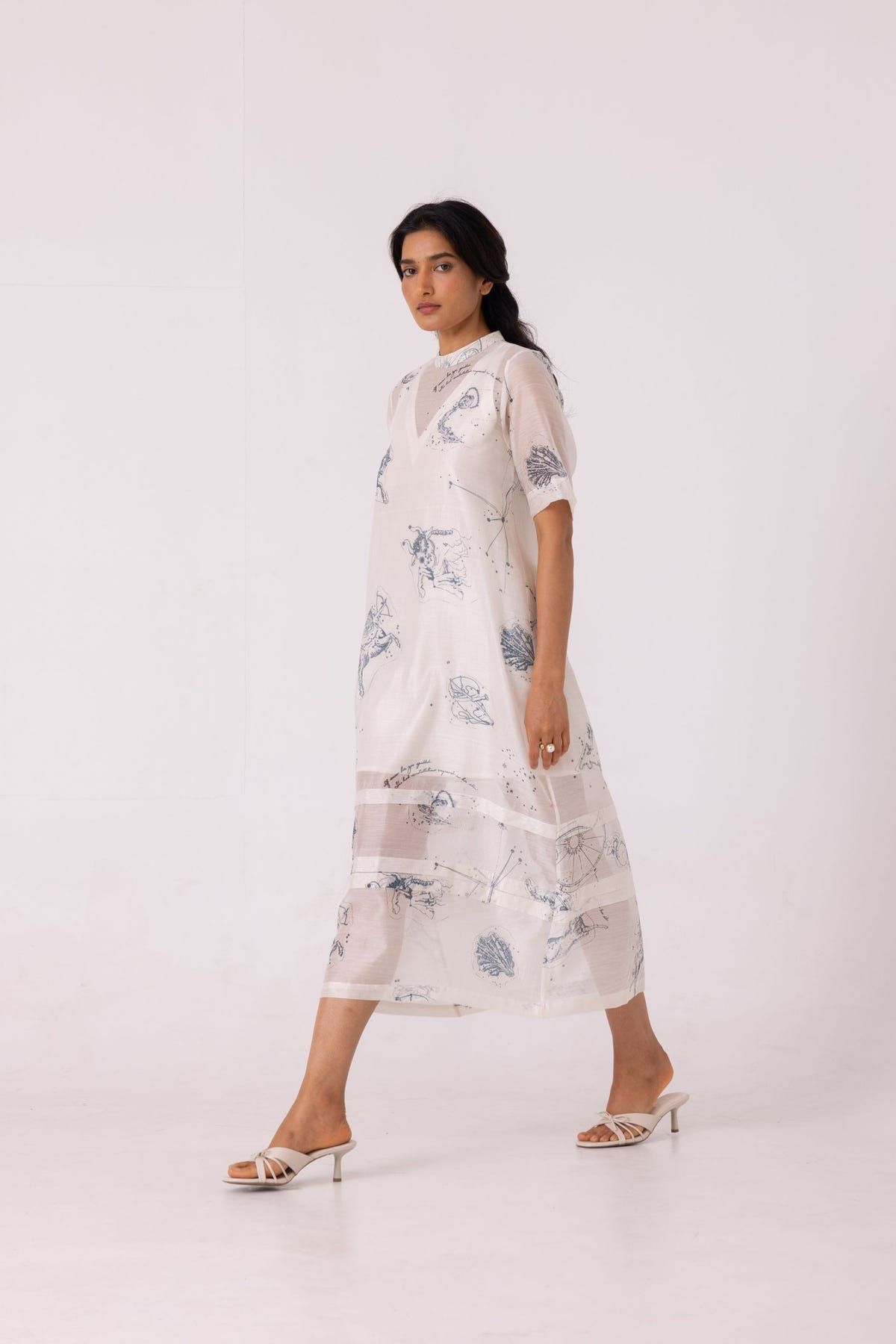 Larisa Zodiac Print Handwoven Dress - image 9