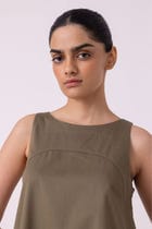 Nalaka Olive Shift Dress view 6