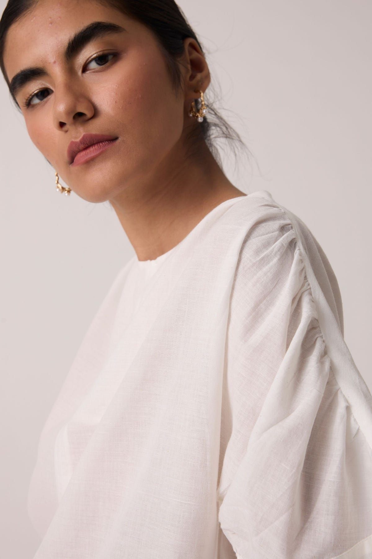 Simone Off White Cotton Top - image 3