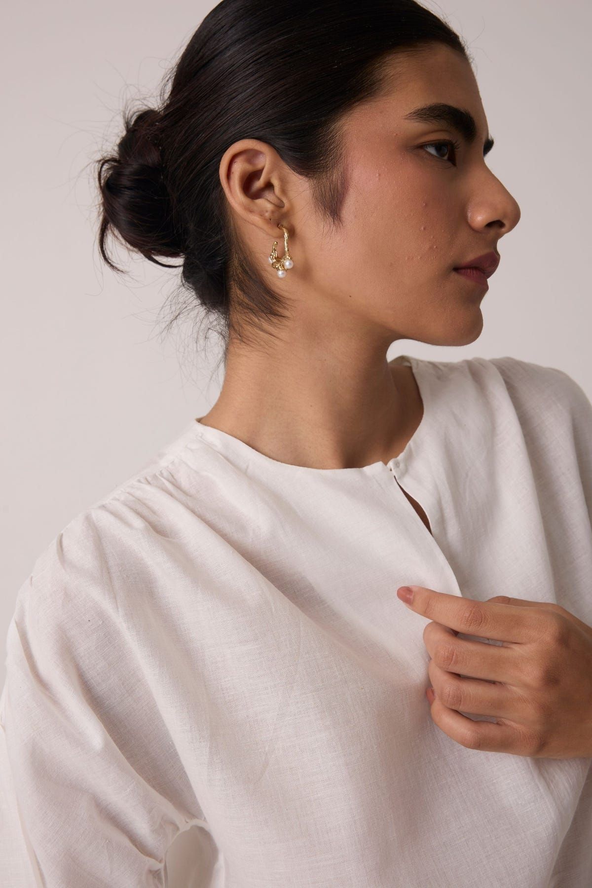 Simone Off White Cotton Top - image 5
