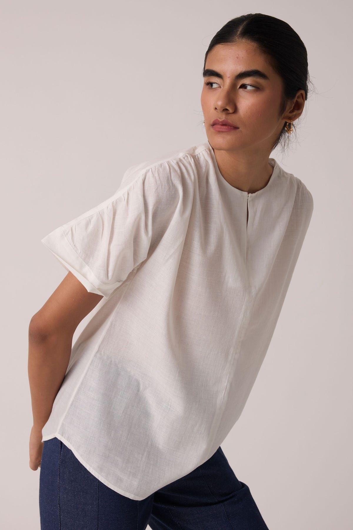 Simone Off White Cotton Top - image 6