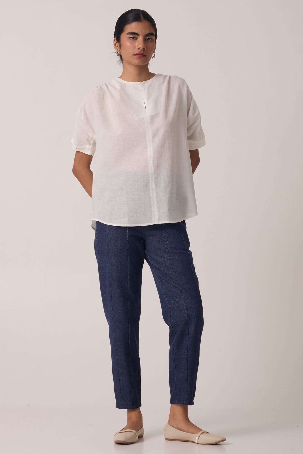 Simone Off White Cotton Top - image 8