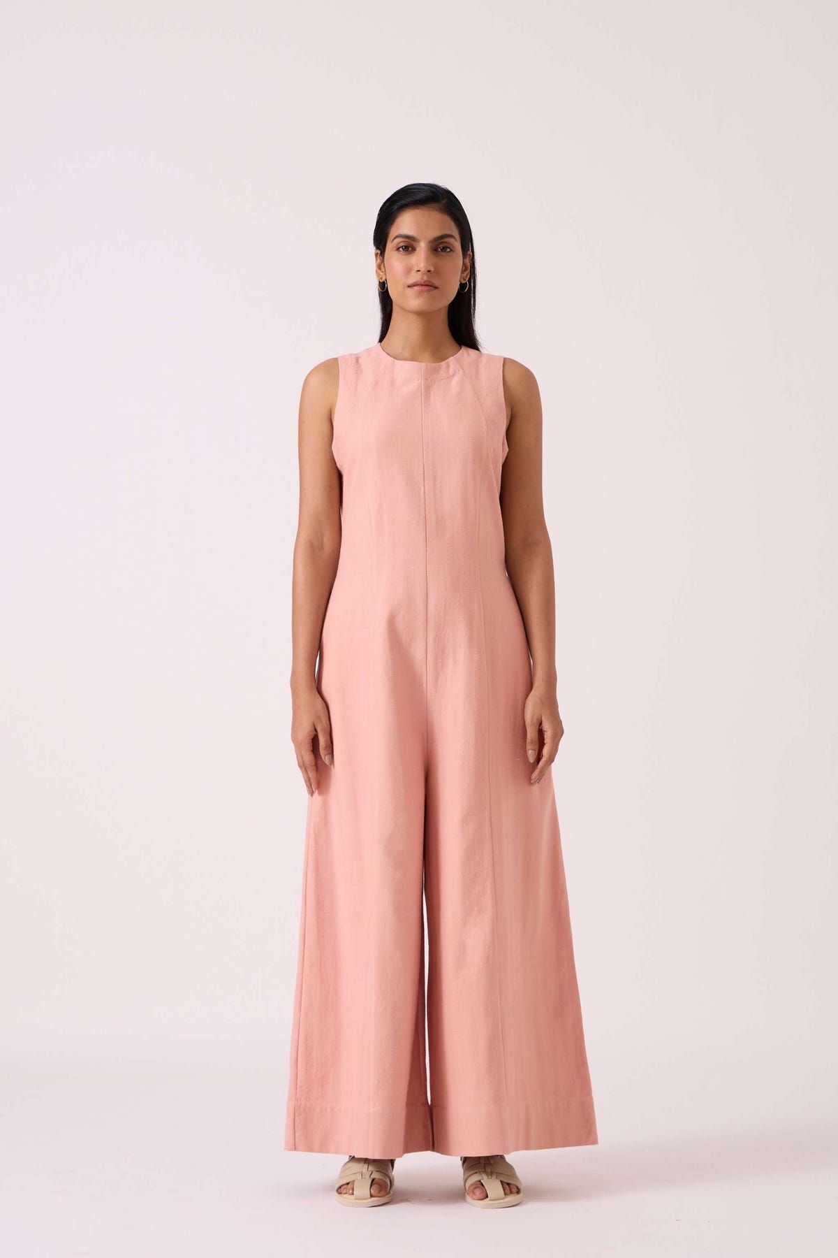Vronsky Pink Handwoven Jumpsuit - image 1
