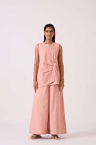 Vronsky Pink Handwoven Jumpsuit view 13