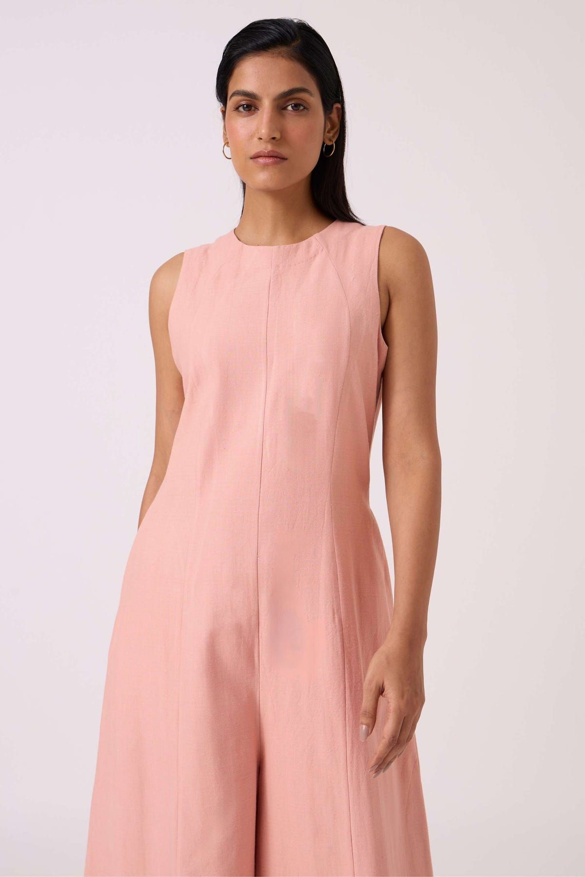 Vronsky Pink Handwoven Jumpsuit - image 3