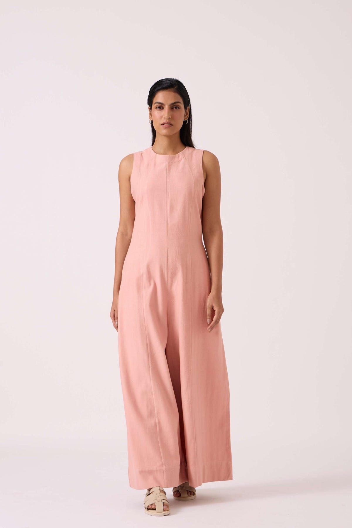 Vronsky Pink Handwoven Jumpsuit - image 6
