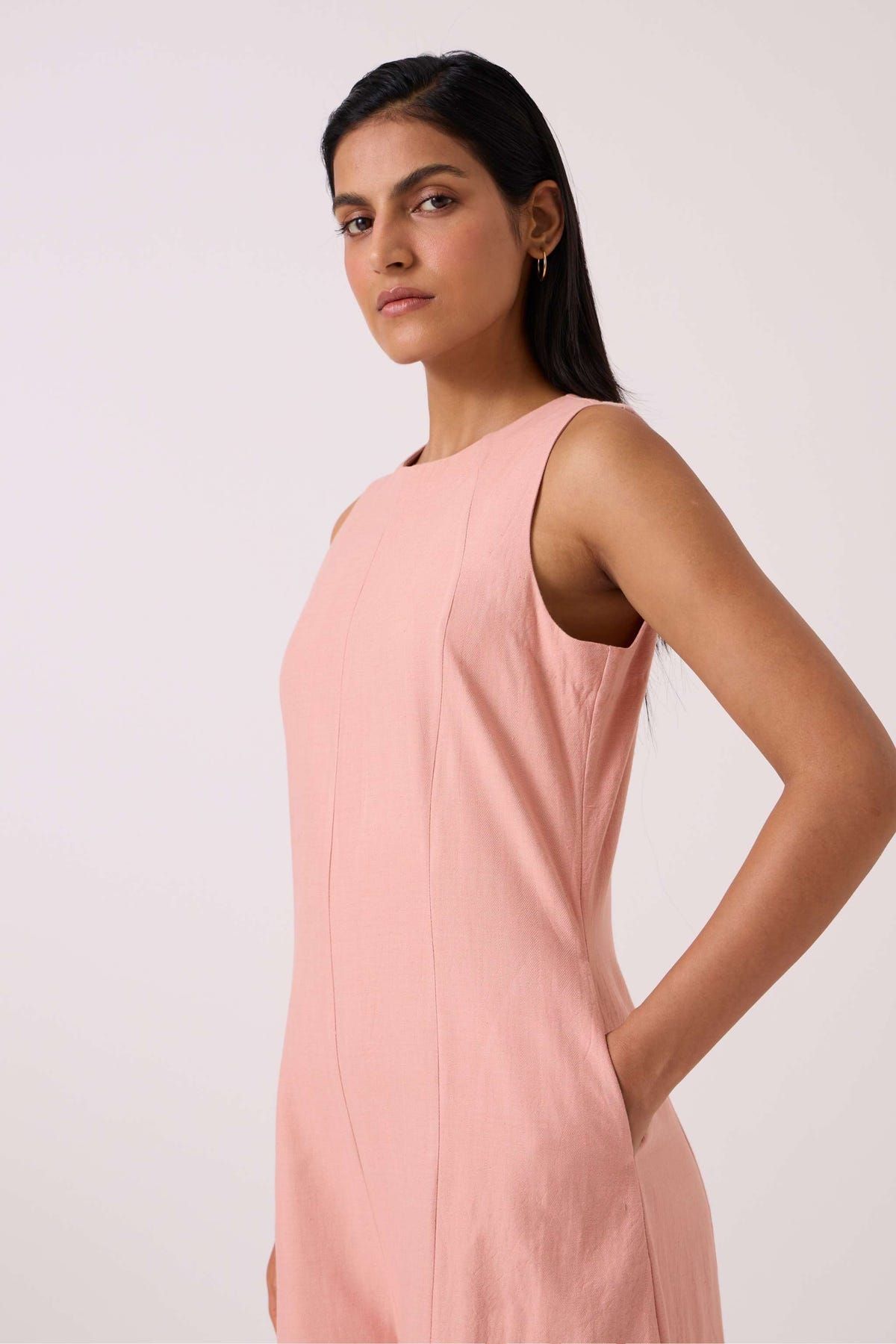 Vronsky Pink Handwoven Jumpsuit - image 8