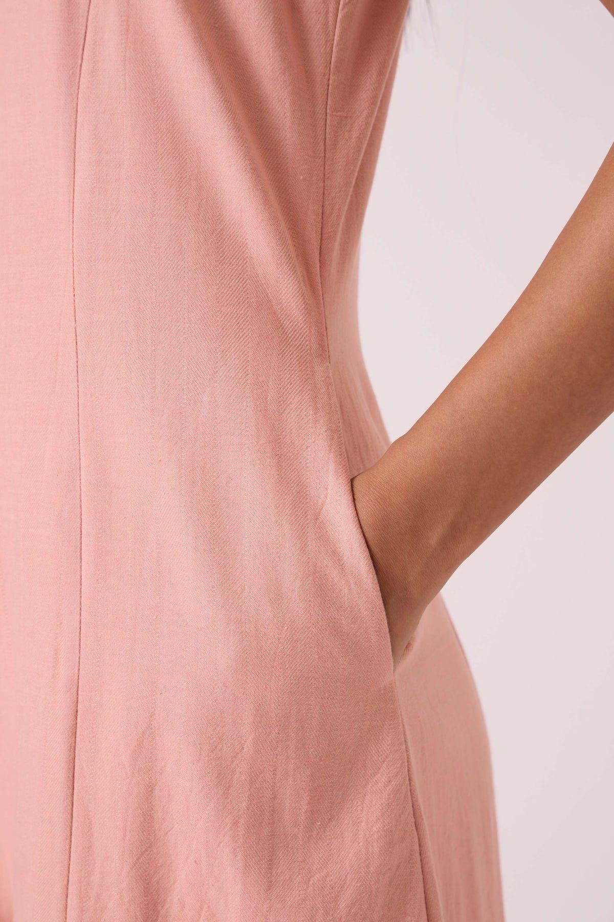 Vronsky Pink Handwoven Jumpsuit - image 9