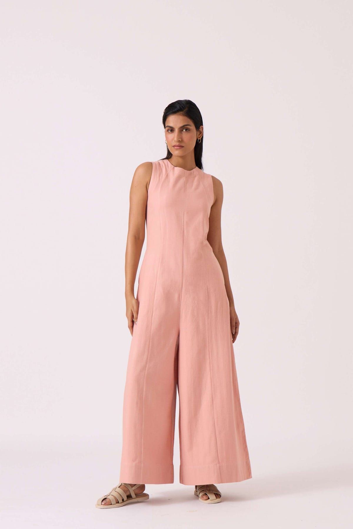 Vronsky Pink Handwoven Jumpsuit - image 10