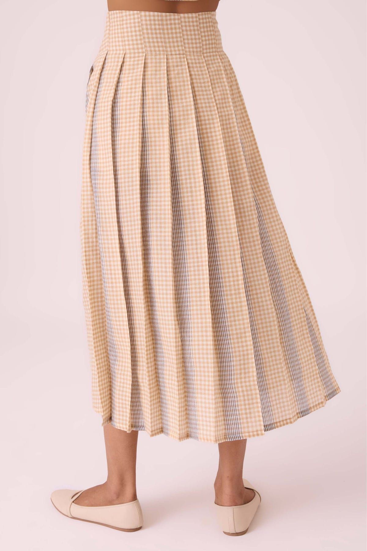 Mikhail Beige Handwoven Skirt - image 11