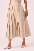 Mikhail Beige Handwoven Skirt view 2