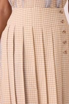 Mikhail Beige Handwoven Skirt view 7