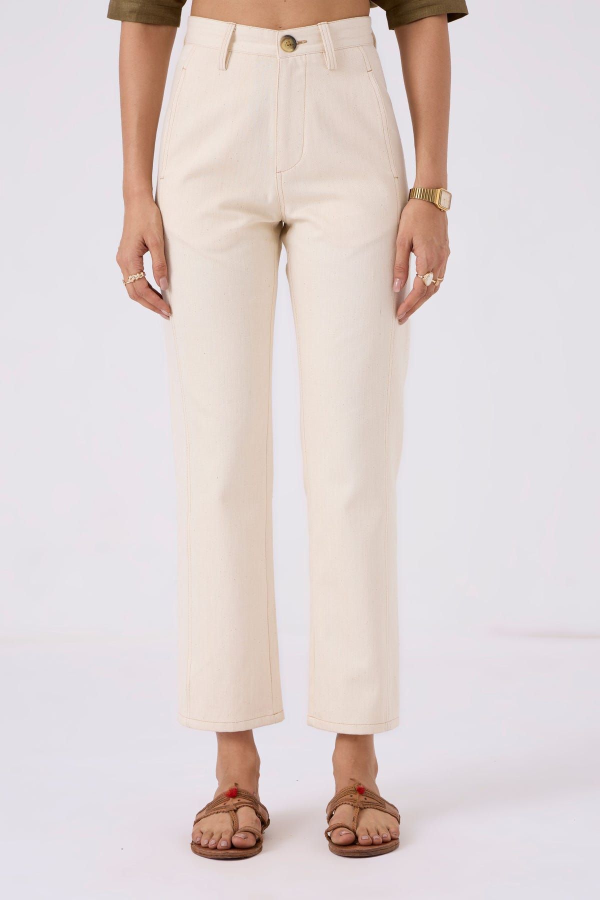 Diane Straight Fit Khadi Denim - image 2