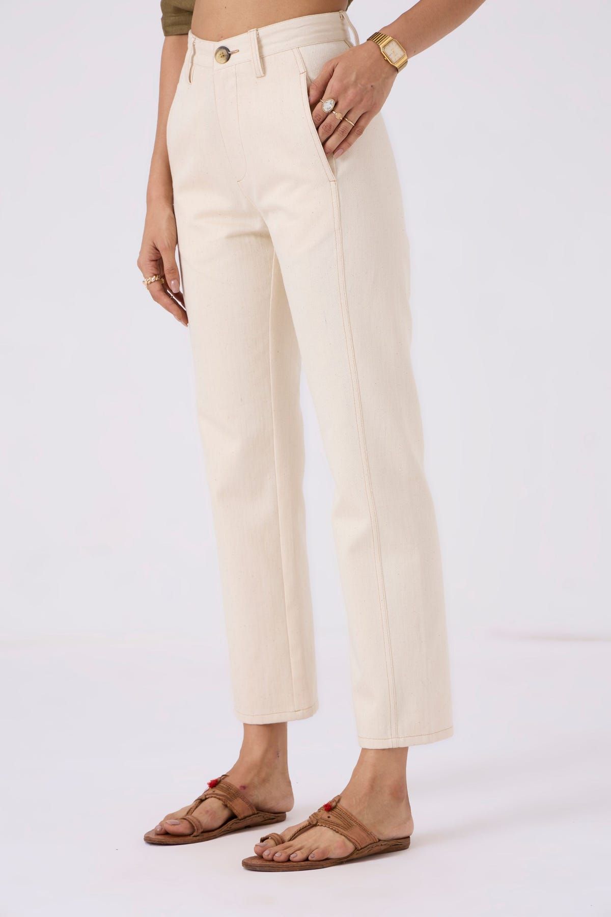 Diane Straight Fit Khadi Denim - image 3