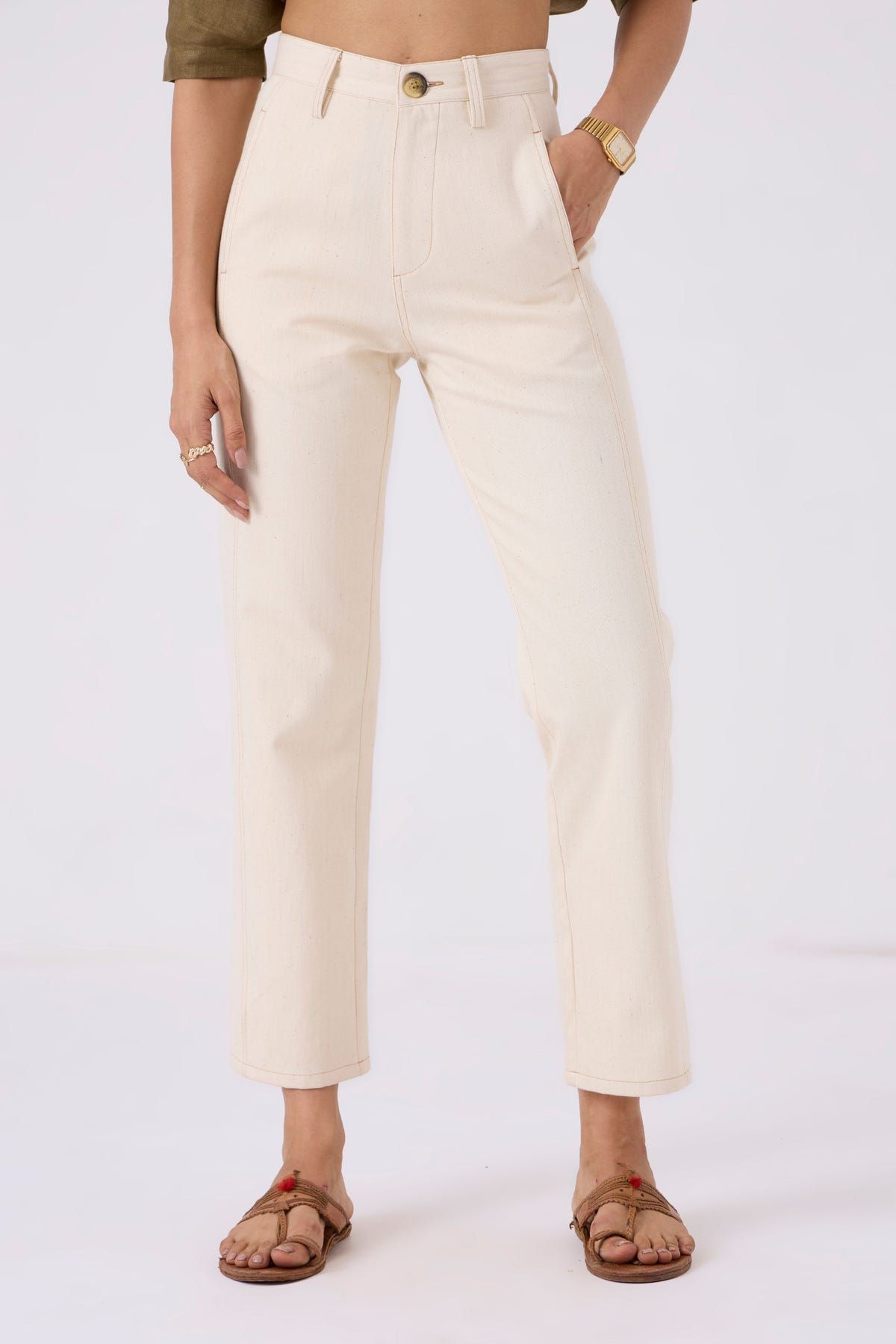 Diane Straight Fit Khadi Denim - image 6