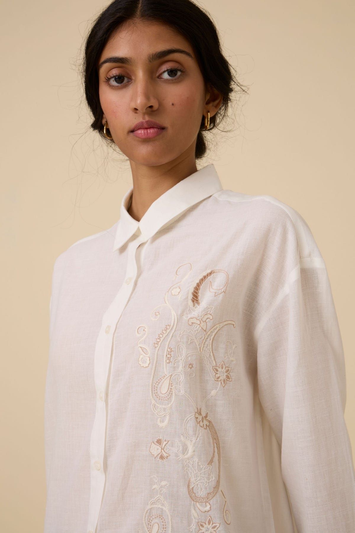 Joyce Embroidered handwoven shirt - image 2