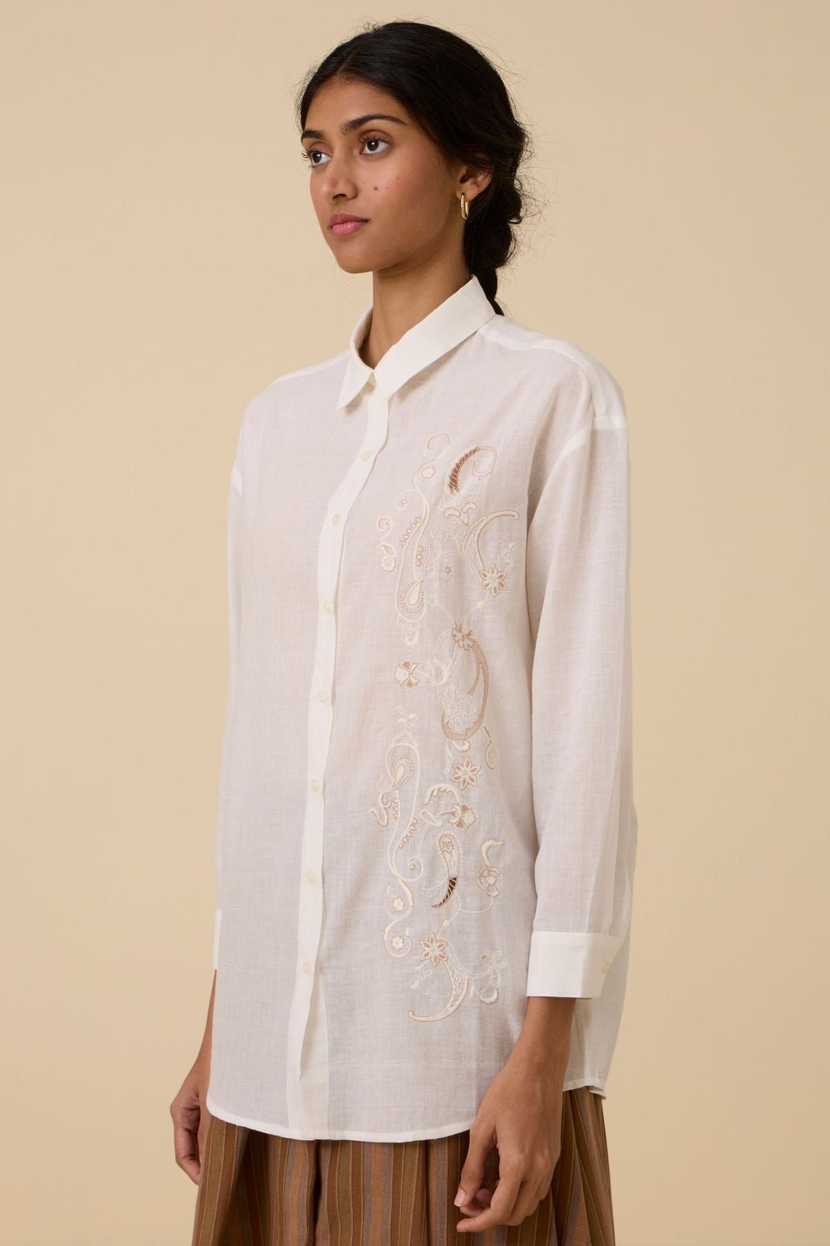 Joyce Embroidered handwoven shirt - image 3