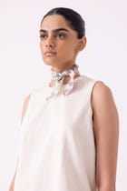 Dorothy Off White Handwoven Denim Top view 7