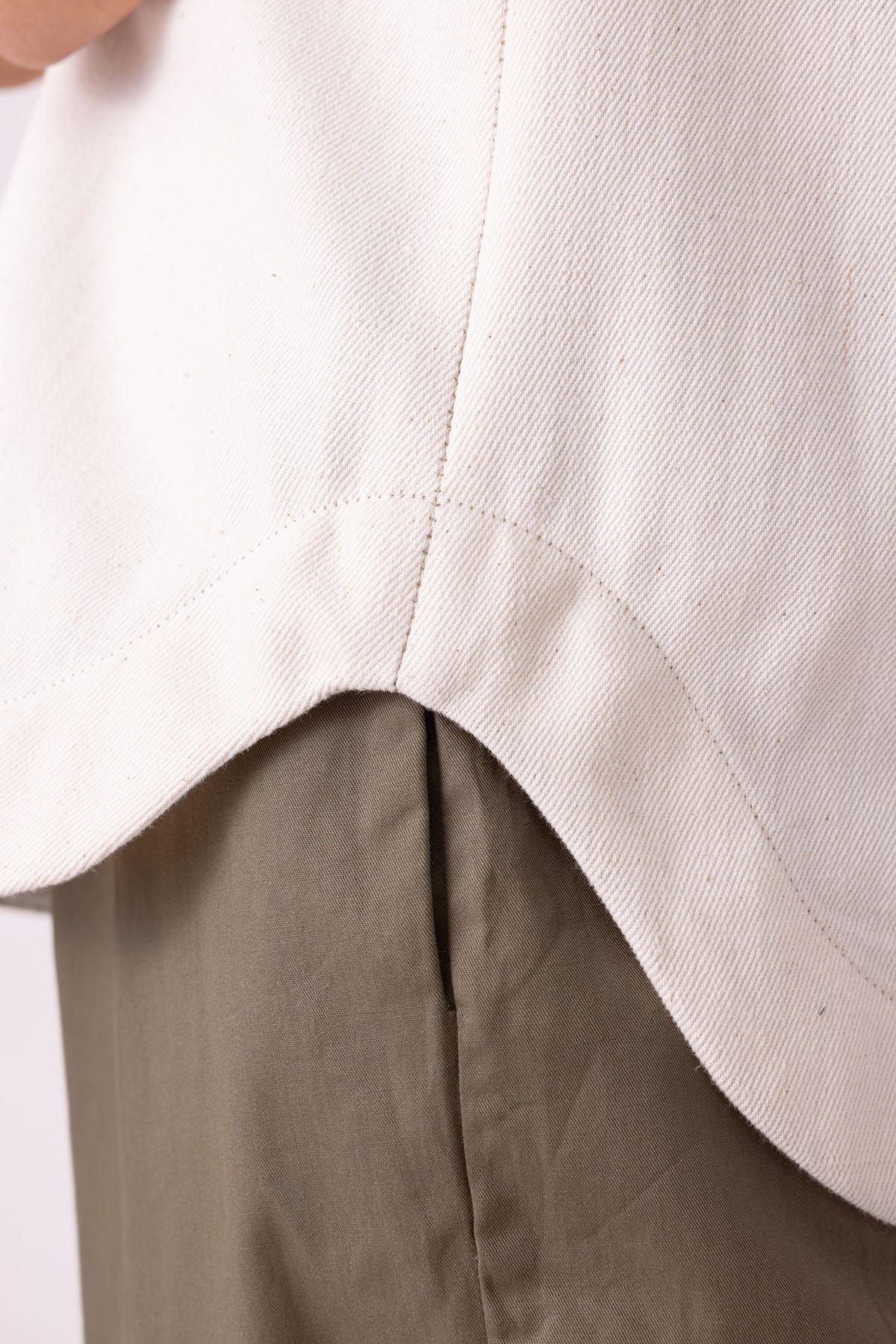 Dorothy Off White Handwoven Denim Top - image 8