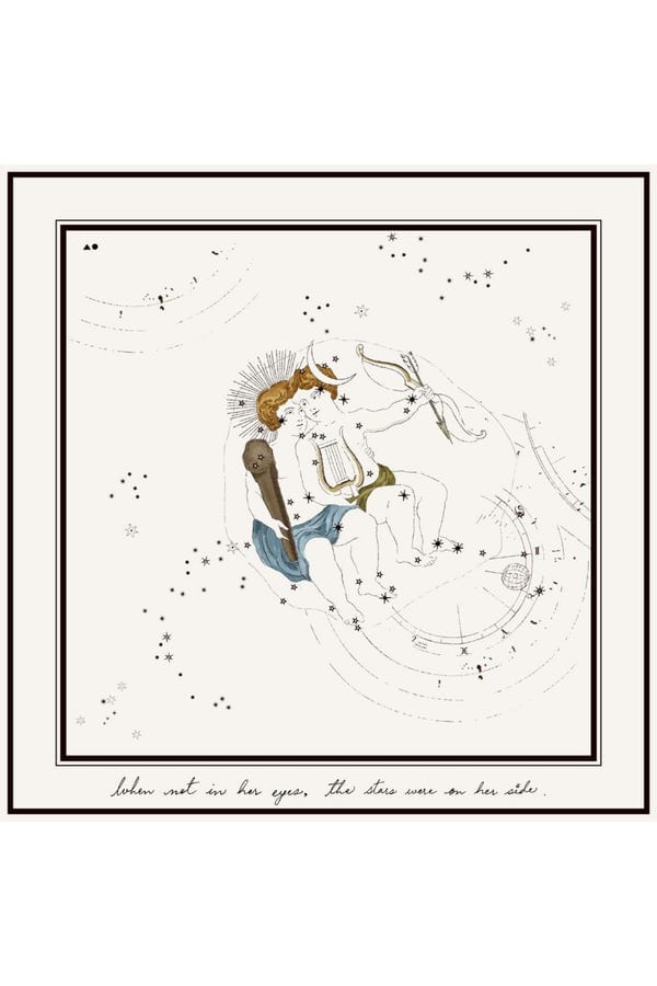 The Summer House — Gemini Printed Satin Scarf