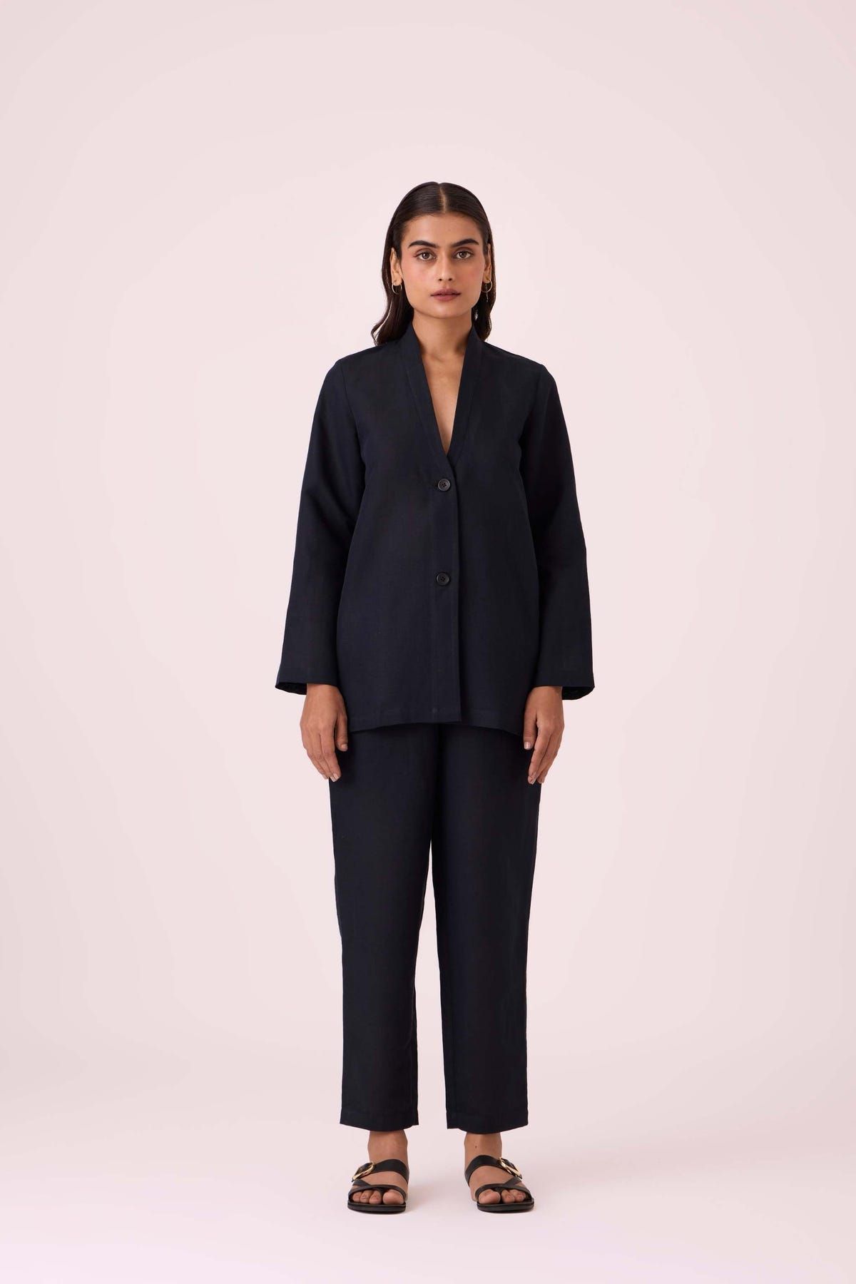 Darcy Black Linen Jacket - image 3