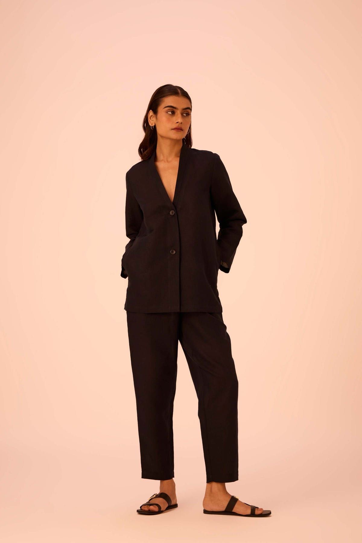 Darcy Black Linen Jacket - image 10