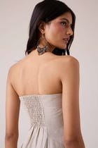 Suhjan Beige Linen Dress view 13