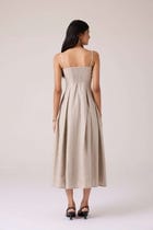 Suhjan Beige Linen Dress view 14