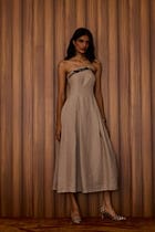 Suhjan Beige Linen Dress view 15