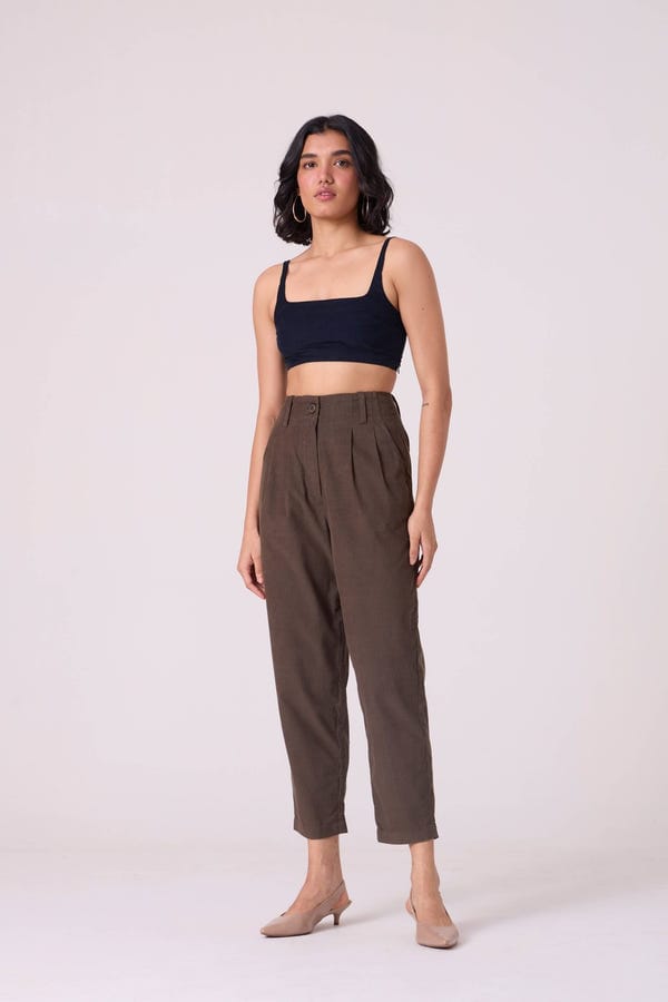 The Summer House — Helk Olive Needlecord Pants