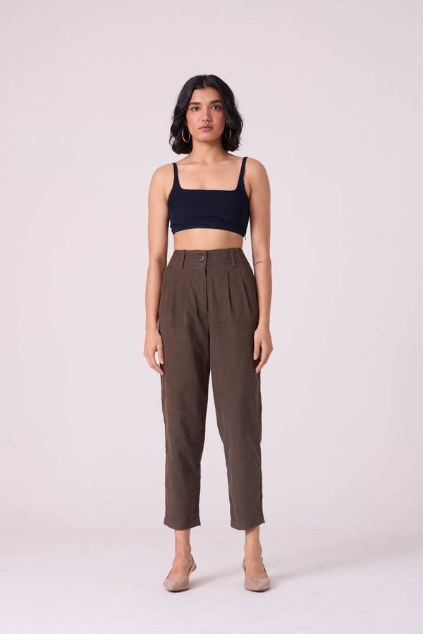 The Summer House — Helk Olive Needlecord Pants