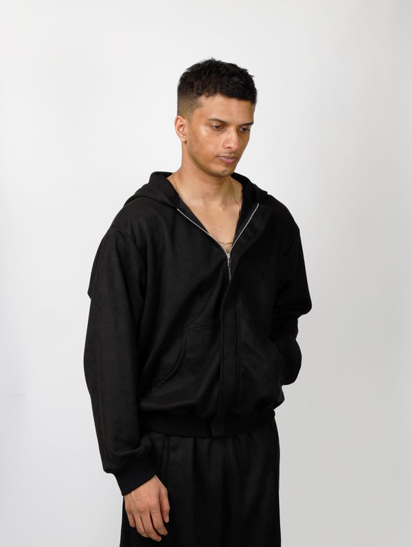 Toffle — Suede Zipper Hoodie