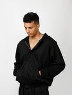 Suede Zipper Hoodie view 2
