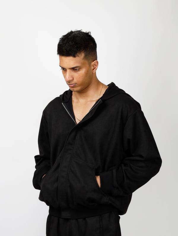 Toffle — Suede Zipper Hoodie