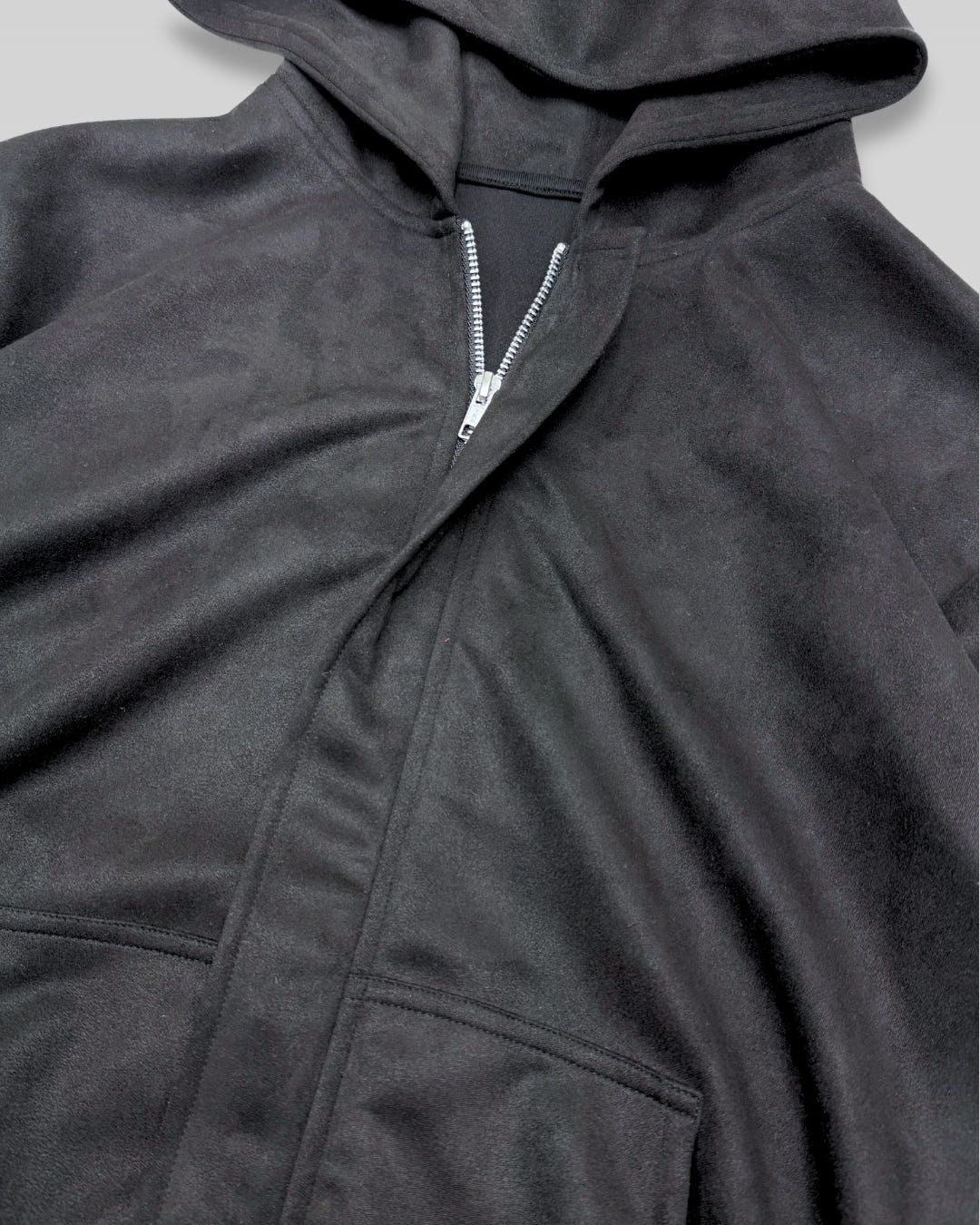 Suede Zipper Hoodie - image 5