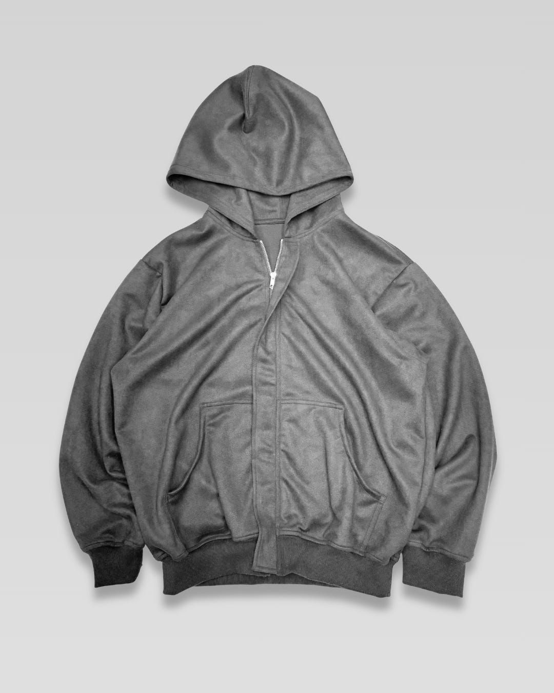 Suede Zipper Hoodie - image 7