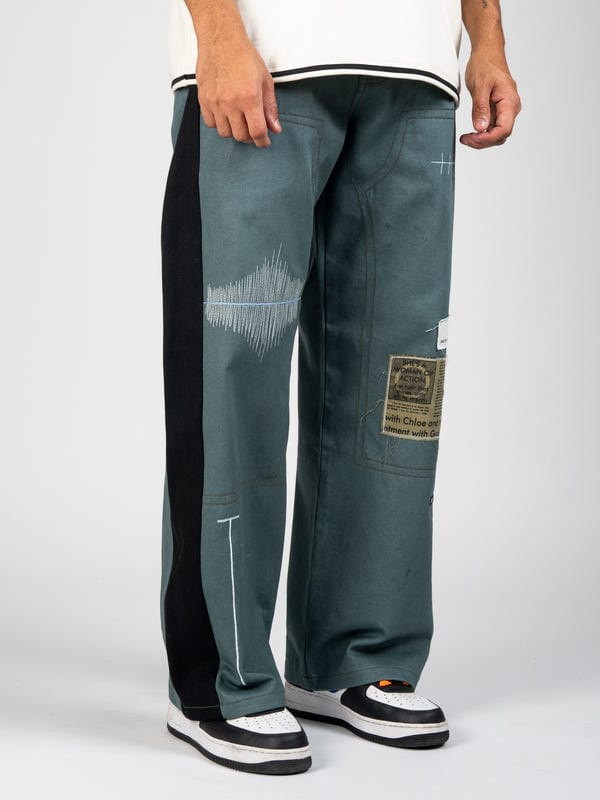 Toffle — Olive Double Knee Stitch Jeans