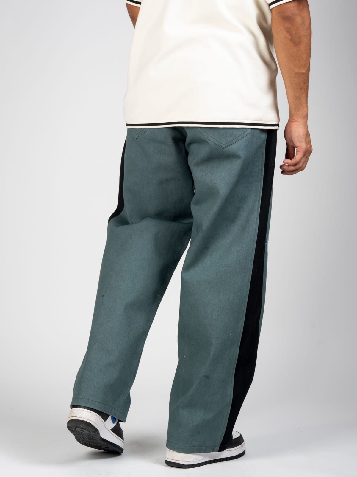 Olive Double Knee Stitch Jeans - image 2