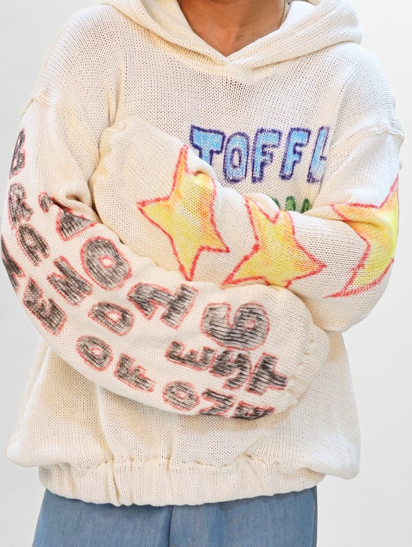 Toffle — Knit Sweater Colored Hoodie