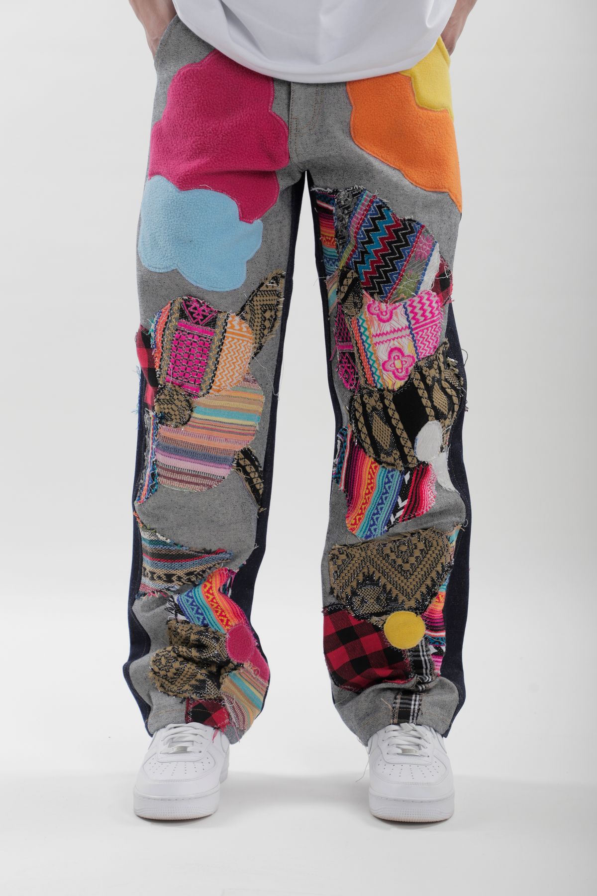 Petals Patchwork Jeans - image 2