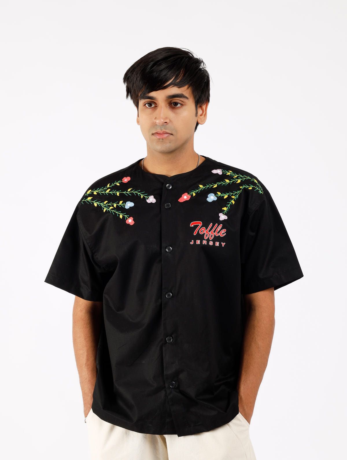 Floral Dark Jersey Shirt - image 1