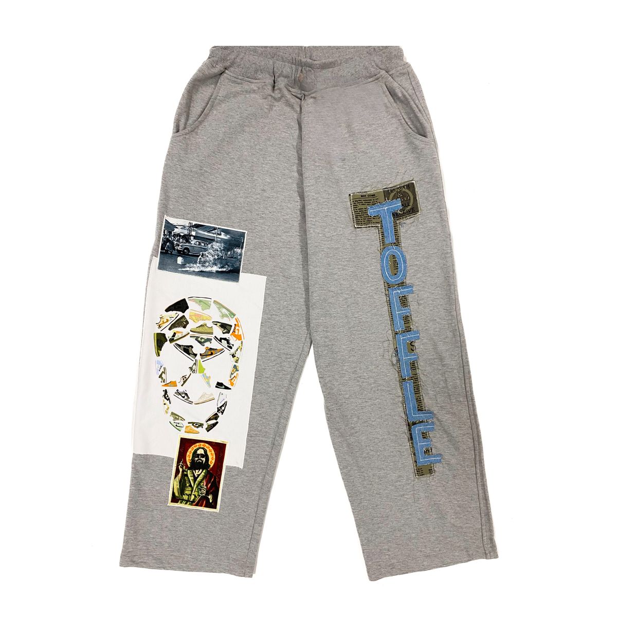 Grey Patchwork Jogger - image 5