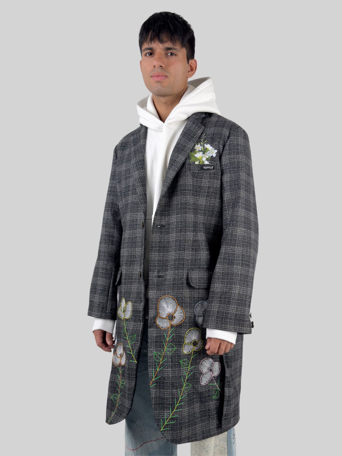 Grey Wool Overcoat - image 1