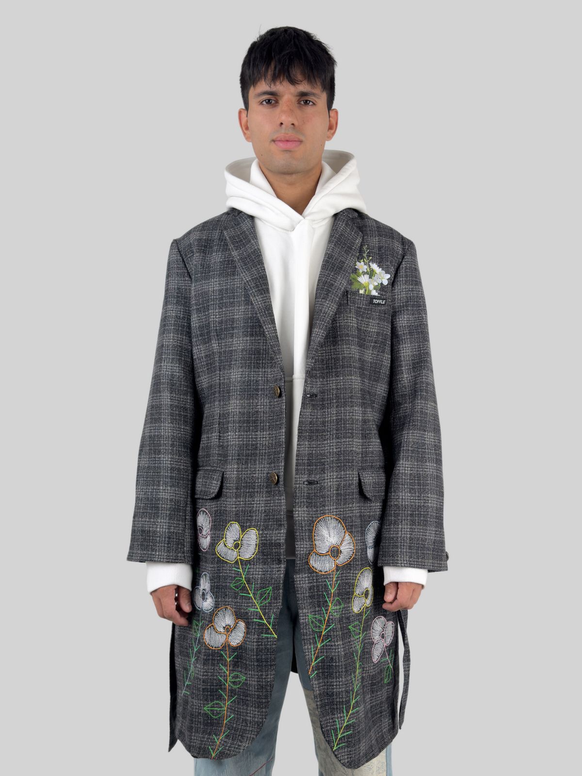 Grey Wool Overcoat - image 2
