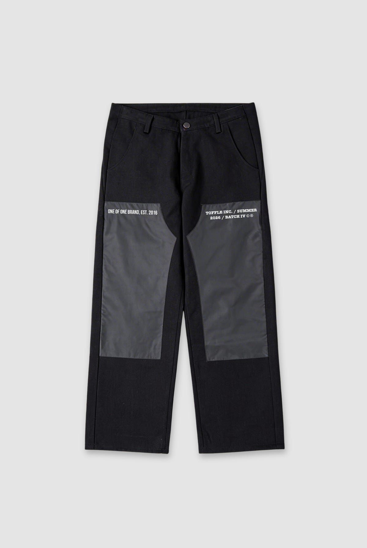 Black Printed Knee Jeans - image 1