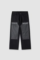 Black Printed Knee Jeans view 1